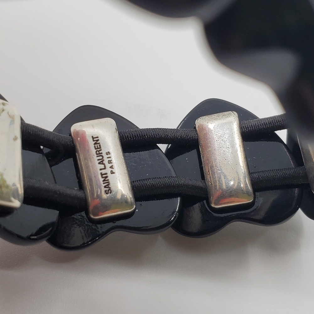 Saint Laurent Enamel Elastic Heart Bracelet - Picture 3 of 7